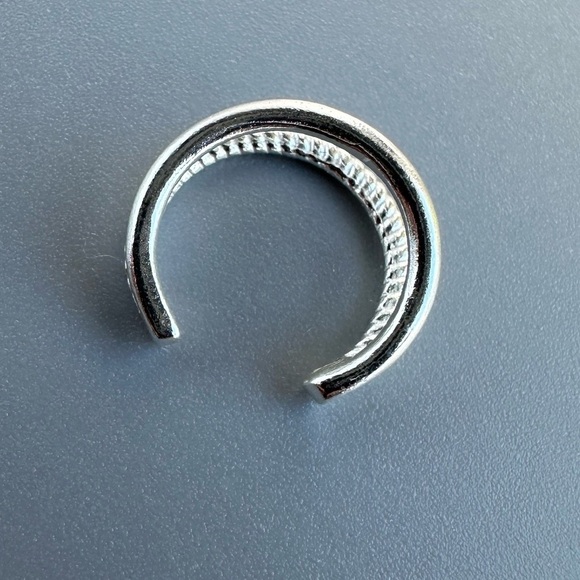 Sterling Silver Two Band Ear Cuff - Picture 6 of 7